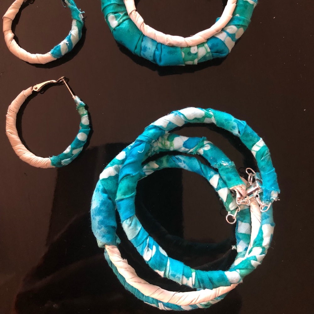 Leather and Baltic fabric Set